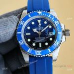 AAA Copy Rolex Submariner Limited Edition Watches Citizen Blue Wave Dial Rubber Strap